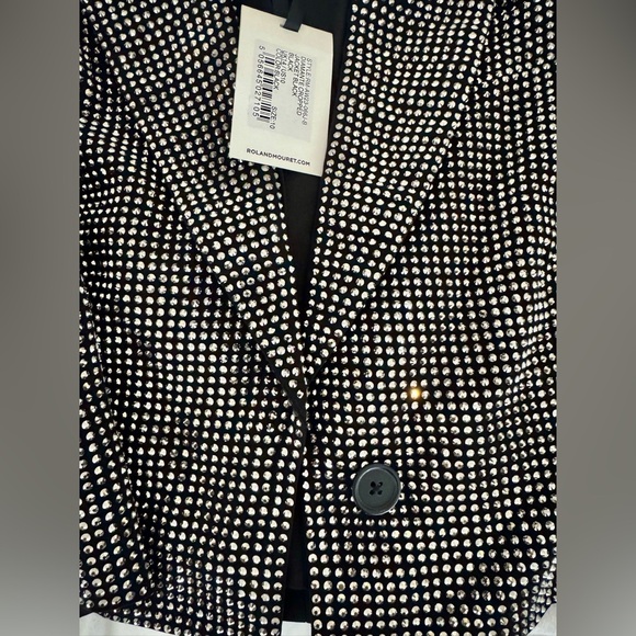 NWT NIB Roland Mouret Diamante Embellished Cropped Jacket - Size 10 / UK 14 - Picture 11 of 14